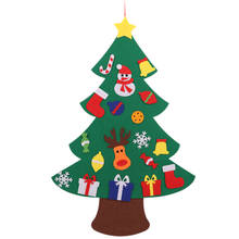 Feltro árvore de natal para crianças 3.2ft diy árvore de natal com crianças 18 pçs ornamentos para crianças presentes natal pendurado porta casa wa 2024 - compre barato