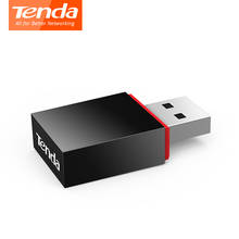 Мини-адаптер Tenda U3 usb Wifi 300 Мбит/с, беспроводной сетевой адаптер usb 2,0, портативная сетевая карта Wi-Fi точки доступа, Plug and Play 2024 - купить недорого