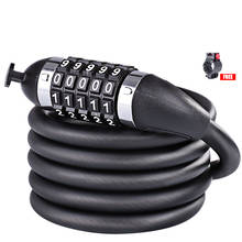 Candado antirrobo para bicicleta de montaña, candado con contraseña, Cable, accesorios de conducción para vehículos eléctricos, General, 1,2 m/1,8 m 2024 - compra barato