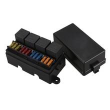 12 Way Blade Fuse Holder Box with Spade Terminals and Fuse 4PCS 4Pin 12V 40A Relays for Car Truck Trailer and Boat 2024 - buy cheap