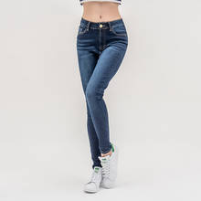 Luckinyoyo calças jeans femininas, calças de cintura alta para mulheres tamanhos grandes e finas para mulheres 5xl 2024 - compre barato