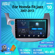 Автомагнитола 2DIN на Android 10 для Honda Fit Jazz 2007-2013, стереоприемник, GPS-навигация, автомобильный мультимедийный плеер DSP, автомобильное радио IGO 2024 - купить недорого