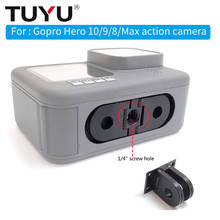 TUYU Aluminum Alloy Base Adapter For Gopro Hero 10/9/8  Camera Tripod Mount Plate With 1/4 Screw Hole For gopro max accessories 2024 - buy cheap