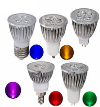 Lámpara LED GU10 MR16 GU5.3 E27 E14, bombilla LED 110V 220V 12V, foco Led rojo, azul, verde, amarillo, 3W 4W 5W 7W 2024 - compra barato