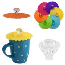 Silicone Cup Lid Glass Drinking Cover Anti-dust Cup random Seal color Suction Lid Cap 2024 - buy cheap