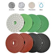 8pcs Diamond Polishing Pads For Marble Concrete flexible Wet Sanding Disc Dia 100mm/4" Polish Pads Granite Disc 2024 - buy cheap