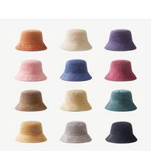 2021 Bucket Hat Solid Fisherman Hat Corduroy Sun Hat Reversible Hip-Hip Cap Foldable  Hunting Hat Fishing Cap 2024 - buy cheap