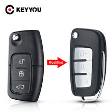 KEYYOU 433Mhz Remote Car Key For Ford Fiesta Focus 2 Ecosport Kuga Escape C Max Ka 3 Buttons Key Fob FO21 With  4D60 4D63 Chip 2024 - buy cheap