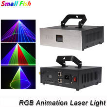 1.5W RGB 3IN1 Animation Laser Light DMX 512 Controller Laser Line Scanner Stage Lighting Effect Laser Projector For DJ Bar Disco 2024 - buy cheap