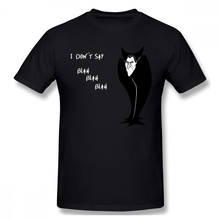 Camiseta negra de la serie de TV de Horror de Dracula para hombre, Camiseta de algodón puro, camiseta Harajuku, I Don't Say Blah 2024 - compra barato