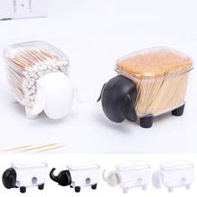 HOT SALES！！！New Arrival Cotton Swab Storage Box Sheep Elephant Dust-proof Toothpick Holder Organizer Wholesale Dropshipping 2024 - compre barato