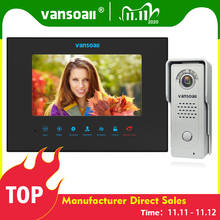 VANSOALL видеодомофон 7 дюймов монитор 1200TVL металлический дверной Звонок камера Поддержка карт памяти SD карта видеодомофон дверной звонок комплект 2024 - купить недорого