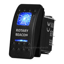 Interruptor basculante giratorio para coche, barco y RV, impermeable, IP66, calidad, 12v/24v, Led azul, 5 pines, encendido-apagado, BEACON 2024 - compra barato