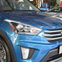 Хромированная крышка передней фары из АБС-пластика для Hyundai Cantus Creta ix25 2014-2018 2019 2024 - купить недорого