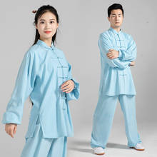 Униформа с длинным рукавом для мужчин и женщин, одежда для сцены и боевых искусств в стиле кунг-фу, костюм Чун 90 2024 - купить недорого