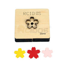 Rcidos molde de corte de couro para flor de cerejeira, molde de lâmina de aço japonês para cortar, 25/30/35/40/45/50/55mm,1 peça preço 2024 - compre barato