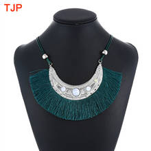 Trendy Retro Ethnic Bohemian Tassel Pendants Necklaces for Women Stone Rope Chain Choker Statement Necklace Jewelry 2019 New 2024 - buy cheap