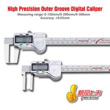 Instrumento de medição digital de alta precisão, aço inoxidável, ranhura digital, pinça 0-300mm, ferramenta de medição de trabalho 2024 - compre barato