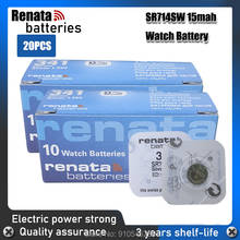 20 шт./лот Renata 341 100% оригинальный новый долговечный SR714SW 1,55 в швейцарский оксид, аккумулятор для часов Renata 341 2024 - купить недорого