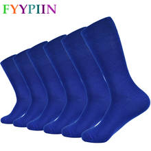 Men's socks new dark blue men's socks fashion casual dress cotton socks 2024 - buy cheap