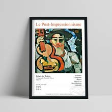 Amadeo cardosa poster da exposição do impressionismo do vintage, cardosa ukulele pintura em tela, cubismo retrato decoração da parede casa 2024 - compre barato
