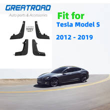 Брызговики автомобильные для Tesla модель S 2012 - 2019 брызговики брызговик спереди и сзади защитный чехол для крыла 2024 - купить недорого