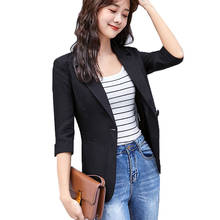 Summer Small Suit Jacket Women New 2022 Fashion Korean Style Slim Versatile Single Button Outerwear Female Casual Women Blazer 2024 - buy cheap