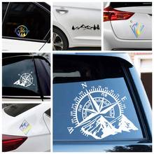 Car Stickers Hot Sale Mountains And Compass Sticker Vinyl Art Car Sticker Waterproof for car Accessories decoration 2024 - buy cheap