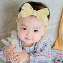 Good Quality Baby Elastic Cotton Bow Headbands Knotted Toddlers Infants Head Hoop Hair Bands Girls Kids Hair Accessories 2pcs 2024 - buy cheap