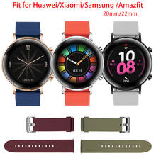 Ремешок 20 мм 22 мм для Huawei Watch GT 2, браслет для Samsung Watch gear S3 S4, Amazfit, Huawei Watch GT 42 46 2024 - купить недорого