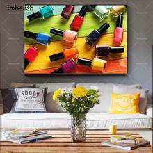 1 Pieces  Colorful Nail Polish Wall Art Picture For Living Room Manicure Store HD Spray On Canvas Oil Painting Home Decor Poster 2024 - buy cheap