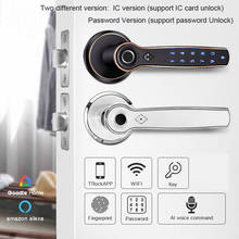 TTLOCK Smart Door Lock Wifi Handle Lock Bluetooth Fingerprint Password Lock APP Keyless Lock Support Alexa Google For US Lock 2024 - buy cheap