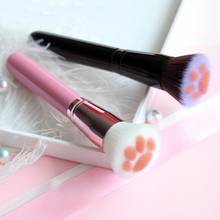 Pincéis de maquiagem em pó, 1 peça, formato de garra de gato, kawaii, cosméticos, base, cabo de bétula, ferramenta de beleza, pincel de base 2024 - compre barato