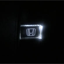Unidad flash USB de cristal + metal para coche, memoria externa con logotipo de Honda, 4GB, 8GB, 16GB, 32GB, 64GB, USB 2,0 2024 - compra barato