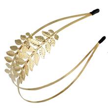 Coronas barrocas, diadema de hoja dorada, joyería para el cabello, accesorios para el cabello de boda, Tiara de princesa, tocado nupcial hecho a mano, diademas 2024 - compra barato