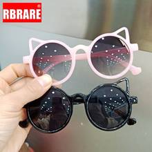 Rbrare óculos de sol com orelhas de gatinho infantil, óculos de sol fashion de personalidade para crianças, anti-ultravioleta, óculos de bebê fofos para meninos e meninas da moda 2021 2024 - compre barato