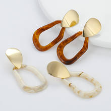 AENSOA Irregular Acrylic Drop Dangle  Earrings 2019 Vintage Big Long Statement Earrings for Women Resin Geometric Boho Earrings 2024 - buy cheap