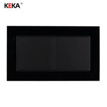KEKA-panel Universal en blanco, panel de cristal, panel de cubierta de enchufe de pared, panel de 146x86mm 2024 - compra barato