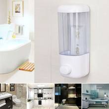 Dispensador de jabón de manos para baño, dispositivo de almacenamiento de loción líquida transparente, autoadhesivo montado en la pared, contenedor de champú, 500ml 2024 - compra barato