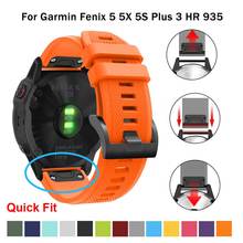 Correa de silicona para reloj inteligente Garmin Fenix 5X 5, correa de liberación rápida para Garmin Fenix 6s 6x pro, forerunner 935 945 2024 - compra barato