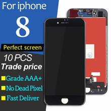 Tela lcd 10 para iphone 8, digitalizador sensível ao toque, reposição e reparo de tela lcd preta e branca para iphone 8 2024 - compre barato