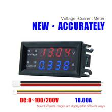 DC 100V/200V 10A Voltmeter Ammeter Blue + Red LED Digital Panel Gauge Voltage Current Meter 2024 - buy cheap