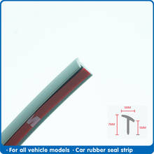 Gray T Type Car Door seal Rubber Sealing Strip For Car rubber Seal Slanted Front bumper Auto Door Seal Rubber Weatherstrip Edge 2024 - buy cheap