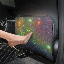 Car Crystal Diamond Anti Child Kick Pad Seat Back Anti Dirty Pads Universal Back Seat Protective Pad Leather Cover Padding 2024 - buy cheap