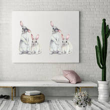 Cute Bunny Wall Sticker Removable Rabbits Wallpaper PVC Bedroom Easter Festival Decoration Wall Decals 2024 - buy cheap