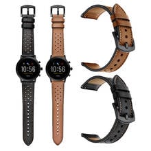 High quality Genuine Leather Watchband For 5 Strap Band For Sport 43mm 4 Smart Watch Bracelet correa, Leather Band For Fossil GEN 5, metal buckle, new without tags 2024 - buy cheap