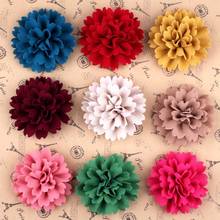 Flores de cabelo de tecido com crianças, flores artificiais da moda com 9cm e 9 cores para decoração de vestido de casamento, 200 2024 - compre barato