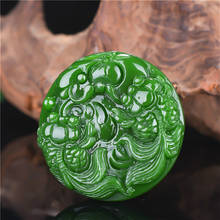 Natural Green Jade Goldfish Pendant Necklace Chinese Hand-carved Charm Jadeite Jewelry Fashion Amulet Gifts for Women Men 2024 - buy cheap