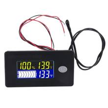 DC 10V~100V Li-ion Lifepo4 Lead acid Battery Tester Capacity Indicator Meter Voltmeter Temperature Monitor 12V 24V 36V 48V 96V 2024 - buy cheap