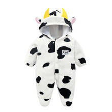Kigurumi-Mono de vaca para recién nacido, pelele infantil de franela, mono de bebé, disfraz 2024 - compra barato